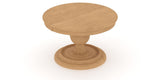 Canadel Round Dining Table 4848 with HQ Base, A Edge in 20 Caramel Washed, view from above