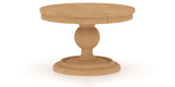 Canadel Round Dining Table 4848 with HQ Base, T Edge in 20 Caramel Washed, three-quarter view