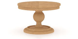 Canadel Round Dining Table 4848 with HQ Base, T Edge in 20 Caramel Washed, side view