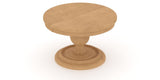 Canadel Round Dining Table 4848 with HQ Base, T Edge in 20 Caramel Washed, view from above