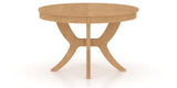 Canadel Round Dining Table 4848 with SI Base in 20 Caramel Washed, side view