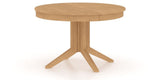 Canadel Round Dining Table 4848 with XQ Base in 20 Caramel Washed, three-quarter view