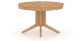 Canadel Round Dining Table 4848 with XQ Base in 20 Caramel Washed, side view