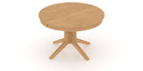 Canadel Round Dining Table 4848 with XQ Base in 20 Caramel Washed, view from above