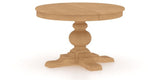 Canadel Round Dining Table 4848 with XT Base in 20 Caramel Washed, three-quarter view