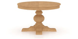 Canadel Round Dining Table 4848 with XT Base in 20 Caramel Washed, side view
