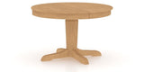 Canadel Round Dining Table 4848 with YY Base in 20 Caramel Washed, three-quarter view