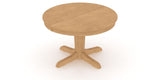 Canadel Round Dining Table 4848 with YY Base in 20 Caramel Washed, view from above