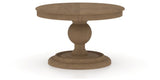 Canadel Round Dining Table 4848 with HQ Base, A Edge in 25 Pecan Washed, side view