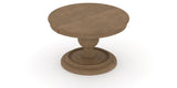 Canadel Round Dining Table 4848 with HQ Base, A Edge in 25 Pecan Washed, view from above