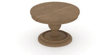 Canadel Round Dining Table 4848 with HQ Base, T Edge in 25 Pecan Washed, view from above