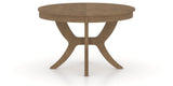 Canadel Round Dining Table 4848 with SI Base in 25 Pecan Washed, side view
