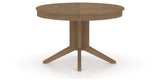Canadel Round Dining Table 4848 with XQ Base in 25 Pecan Washed, side view