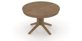Canadel Round Dining Table 4848 with XQ Base in 25 Pecan Washed, view from above