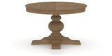 Canadel Round Dining Table 4848 with XT Base in 25 Pecan Washed, side view