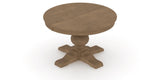 Canadel Round Dining Table 4848 with XT Base in 25 Pecan Washed, view from above