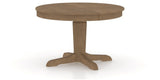 Canadel Round Dining Table 4848 with YY Base in 25 Pecan Washed, three-quarter view