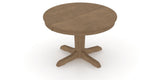 Canadel Round Dining Table 4848 with YY Base in 25 Pecan Washed, view from above