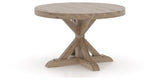 Canadel Loft Round Dining Table 4848 in 25 Pecan Washed, three-quarter view