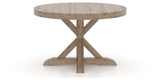 Canadel Loft Round Dining Table 4848 in 25 Pecan Washed, side view