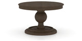 Canadel Round Dining Table 4848 with HQ Base, A Edge in 29 Hazelnut Washed, side view
