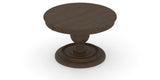 Canadel Round Dining Table 4848 with HQ Base, A Edge in 29 Hazelnut Washed, view from above