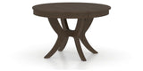 Canadel Round Dining Table 4848 with SI Base in 29 Hazelnut Washed, three-quarter view