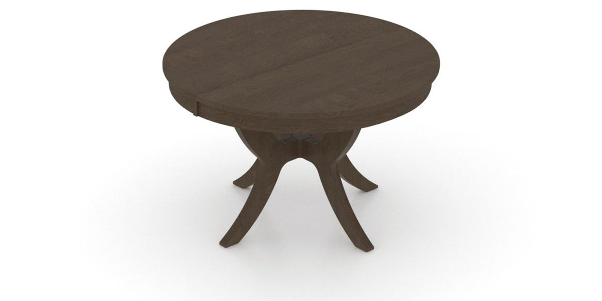 Canadel Round Dining Table 4848 with SI Base in 29 Hazelnut Washed, view from above