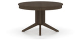Canadel Round Dining Table 4848 with XQ Base in 29 Hazelnut Washed, side view