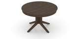 Canadel Round Dining Table 4848 with XQ Base in 29 Hazelnut Washed, view from above