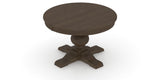 Canadel Round Dining Table 4848 with XT Base in 29 Hazelnut Washed, view from above
