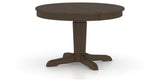Canadel Round Dining Table 4848 with YY Base in 29 Hazelnut Washed, three-quarter view