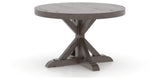 Canadel Loft Round Dining Table 4848 in 29 Hazelnut Washed, three-quarter view