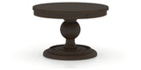 Canadel Round Dining Table 4848 with HQ Base, T Edge in 59 Davy's Grey, three-quarter view