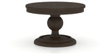Canadel Round Dining Table 4848 with HQ Base, T Edge in 59 Davy's Grey, side view
