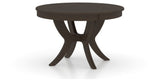 Canadel Round Dining Table 4848 with SI Base in 59 Davy's Grey, three-quarter view