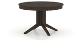Canadel Round Dining Table 4848 with XQ Base in 59 Davy's Grey, three-quarter view