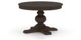 Canadel Round Dining Table 4848 with XT Base in 59 Davy's Grey, three-quarter view