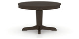 Canadel Round Dining Table 4848 with YY Base in 59 Davy's Grey, side view