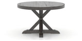 Canadel Loft Round Dining Table 4848 in 59 Davy's Grey, side view