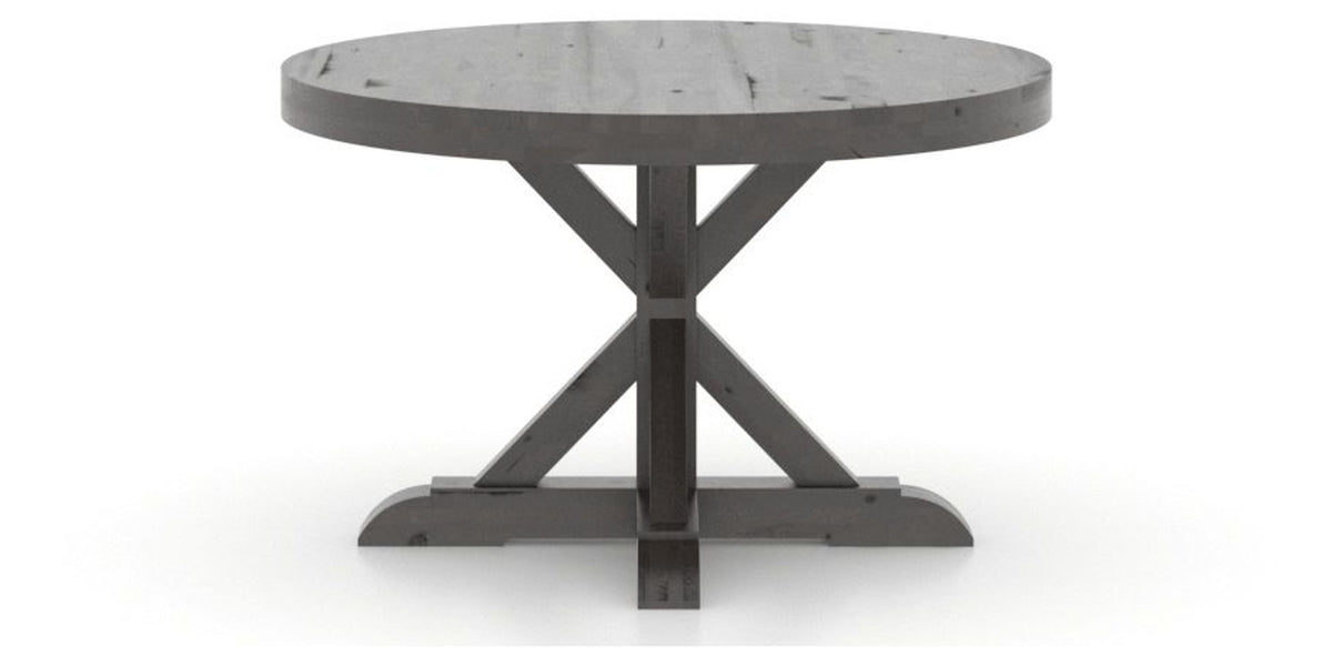 Canadel Loft Round Dining Table 4848 in 59 Davy's Grey, side view