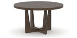 Canadel Modern Round Dining Table with MK Base in 29 Hazelnut Washed and Small Size, three-quarter view