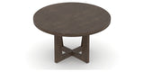 Canadel Modern Round Dining Table with MK Base in 29 Hazelnut Washed and Small Size, view from above