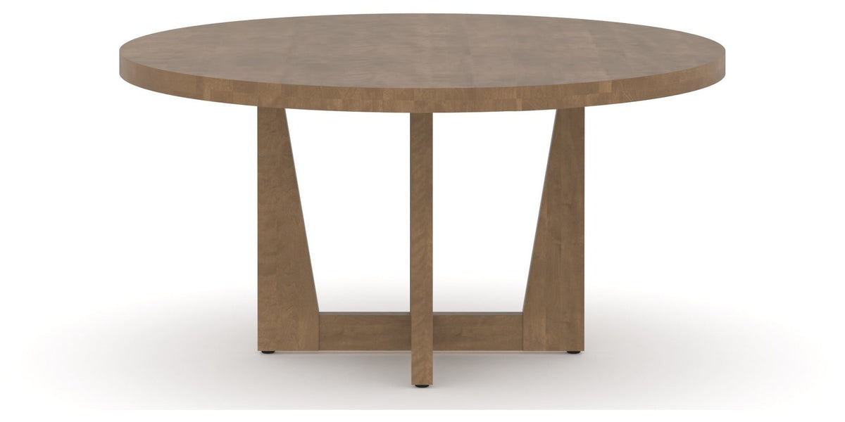 Canadel Modern Round Dining Table 5454 with MK Base in Large Size, side view