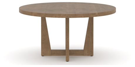 Canadel Modern Round Dining Table 5454 with MK Base in Large Size, side view