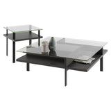 BDi Terrace 1156 End Table in Charcoal Stained Ash, on white