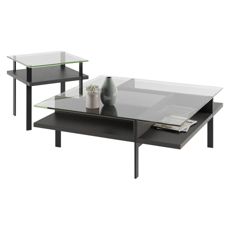 BDi Terrace 1156 End Table in Charcoal Stained Ash, on white
