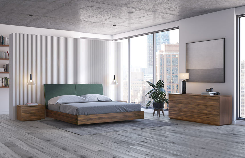 Smoked Walnut with Bronze Handles | Mobican Verona Night Table | Valley Ridge Furniture