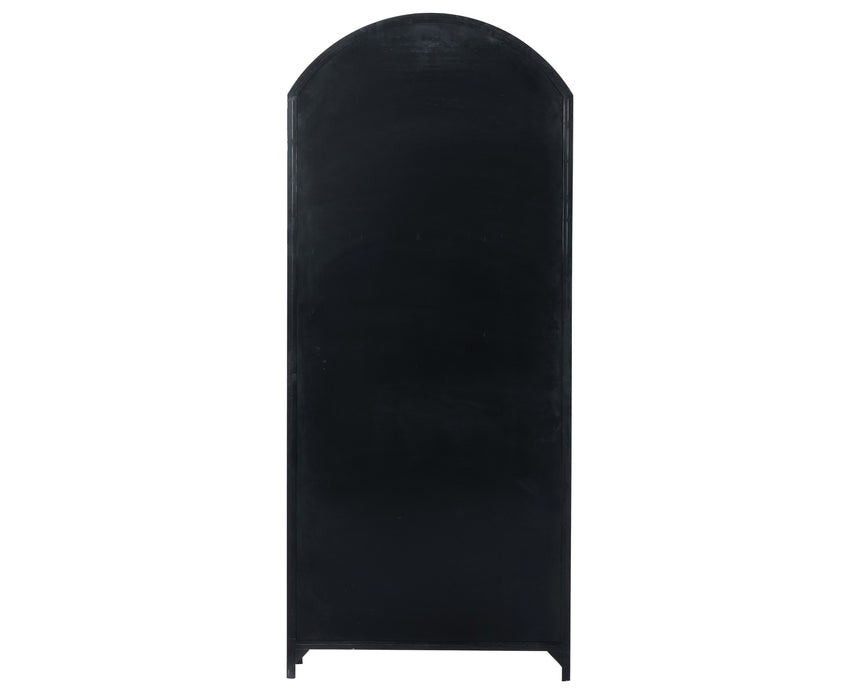 Black Iron & Clear Glass with Weathered Bronze Iron | Belmont Cabinet | Valley Ridge Furniture