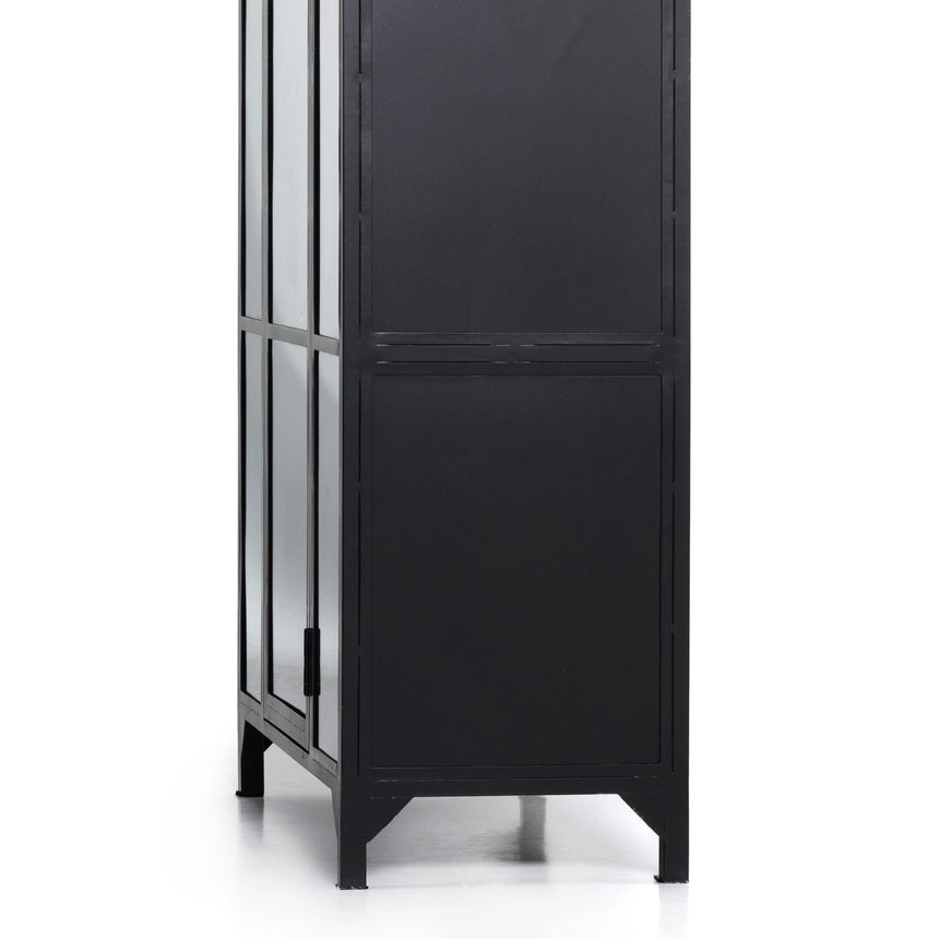 Black Iron & Clear Glass with Weathered Bronze Iron | Belmont Cabinet | Valley Ridge Furniture